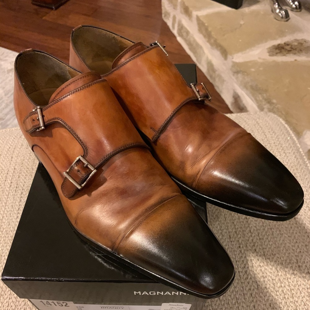 Magnanni Brandy Double Monk strap men’s shoes, 12